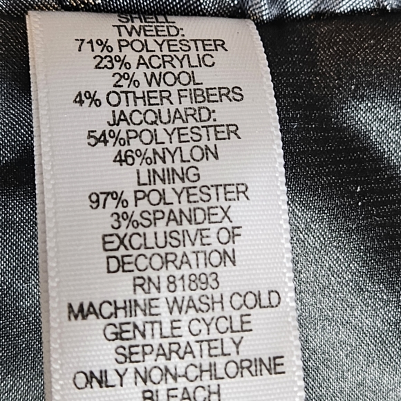 G.I.L.I Women Tweed Lace Accent Pencil Skirt Size Large - Picture 13 of 14